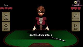 X Roulette 2 Doggy On Table With Bukkake Squirting!