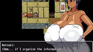 Tanned Natsuki Masturbates Over Her Plump Body In Hentai Game