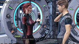 in stranded in space 95, character holds hands with asian scientist milf on dating adventure