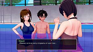 3D animated anime with deepthroat and cumshot action