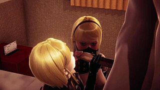 fucked the twins from nier automata in 3d hentai anime orgy