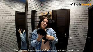 Ponytail beauty bent over for ass and mouth fuck