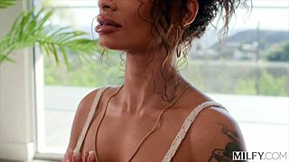 Milfy fit yoga milf medusa rides young 18+ studs cock all day.