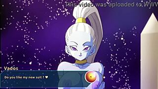 Vados Shows Huge Boobs To Master Roshi