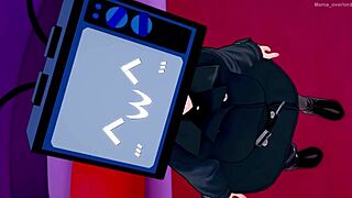 TV woman wants sex before sleeping in anime parody