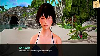 In this cartoon, the milf asks, Want to see my big tits and ass with a monster cock in erotic sex?