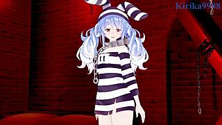 Nekomata Okayu and Usada Pekora engage in intense creampie sex in this hentai