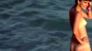 hot couple at beach got cumshot instead of swallowing