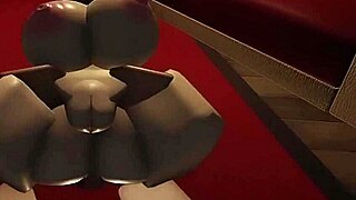 in this 3d cartoon, a roblox girl with big tits receives multiple creampies
