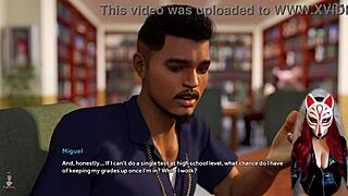 feeling the thrill of a sexy college student in white stockings outdoors