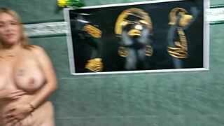 hey, my hijastra fucks me in the bathroom, licking mature latina milf