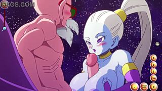 Vados Shows Huge Boobs To Master Roshi
