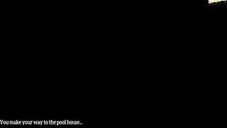 In this cartoon, the milf asks, Want to see my big tits and ass with a monster cock in erotic sex?