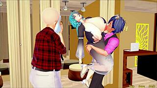 The caretaker continues his duties.