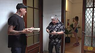 I send my husband to the bank just to sneakily suck the pizza delivery guy’s dick