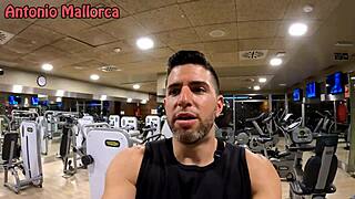 Huge ass Brazilian babe gets fucked hard in gym!