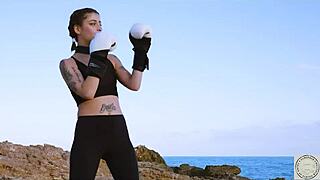 boxer tied up n spanked hard b4 rimming dom