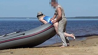 Lady Tourist and Boatman Get Naked for Outdoor Game, Fucking on Beach in Wild 3D Porn.