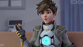 Will Tracer Swallow That Cum in This Cartoon?
