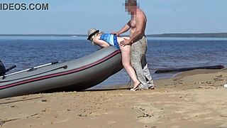 Lady Tourist and Boatman Get Naked for Outdoor Game, Fucking on Beach in Wild 3D Porn.