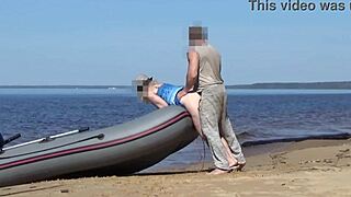 A curvaceous woman goes on a boat ride with a local fisherman and they end up having sex