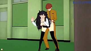 Saber and rin tohsaka and shirou emiya have intense sex in fate stay night hentai