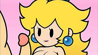 Hey, check out this paper peach handjob animation by peachypop34 with flashing fun