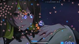 seductive hentai game with giant naked space waifu exposed