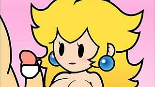 Hey, check out this paper peach handjob animation by peachypop34 with flashing fun