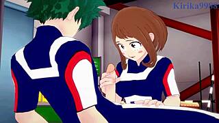 Ochako Uraraka And Izuku Midoriya Have Intense Sex In My Hero Academia Hentai.