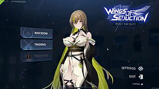 seductive hentai game with giant naked space waifu exposed