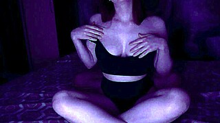 neighbors enjoy big bouncing breasts on bed