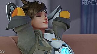 Will Tracer Swallow That Cum in This Cartoon?