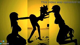 Black swan and sparkle ride cowgirl, squirting and creampieing subtly.