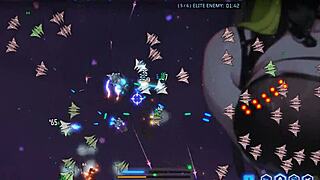 seductive hentai game with giant naked space waifu exposed