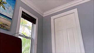 putting aloe on my petite step sister arabella rose 😏