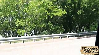 Yo, wanna see tight pussy teen Tucker Starr outdoors?