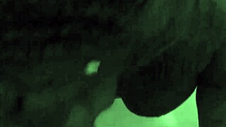 ebony woman deepthroats big black cock in pov