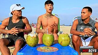 we’re banging our buddy in this wild group session! 😈