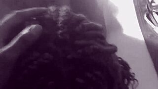 ebony woman deepthroats big black cock in pov