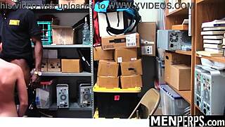 Young twink tricked into blowjob in shop