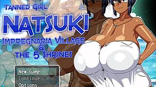 Natsuki Flashes Huge Tits to Help Captain Jerk Off in Hentai Game