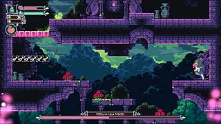 this flip witch hentai game has her banging the ghost boss with crushing giant boobs!