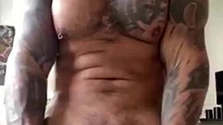 Muscle BBC Viktor Rom Masturbates Solo Outdoors Near Neighbors