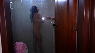 hey stepbro, didn't expect ya in the shower! bellatrix gets a rough taboo pounding with huge cocks.