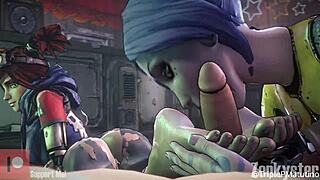 Intense 3D hentai footjob compilation with cum on feet