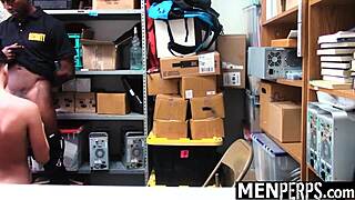 Young twink tricked into blowjob in shop