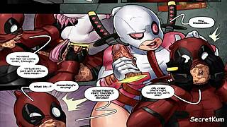 Deadpool Plays Wild Tricks with Portals in Crazy Comic Scene.