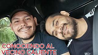 hey, meeting the hot muscular twink neighbor for striptease