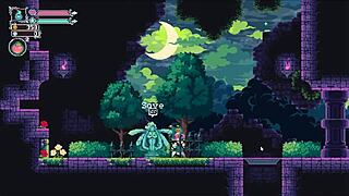 Huge-boobed witch bosses crush in Flip Witch hentai game